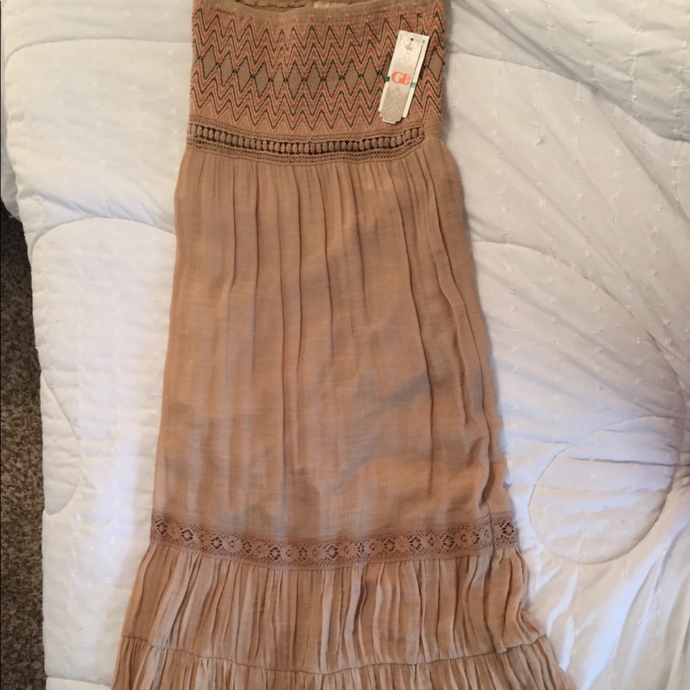 NWT GB size L boho type tube top dress